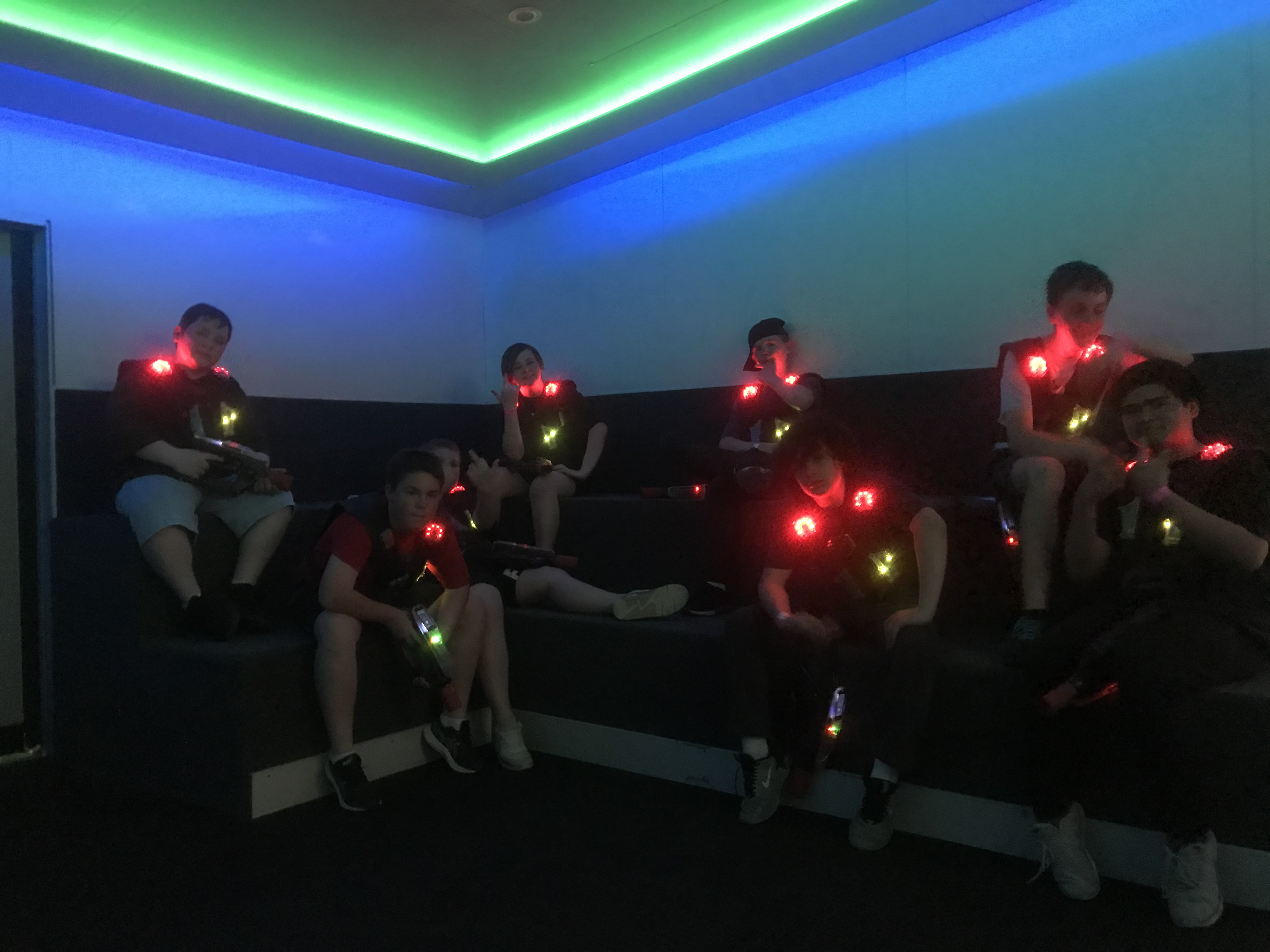 Laser Tag Team in Action